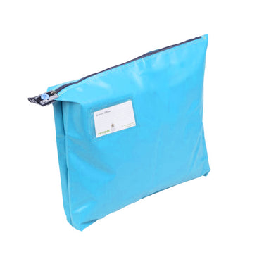 Single Seam Mail Bag with Gusset CG2 Button Light Blue